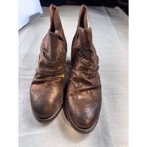 Sundance Slouchy Vintage Style Ankle Boots Bronze Made in Italy Women's Size 40
